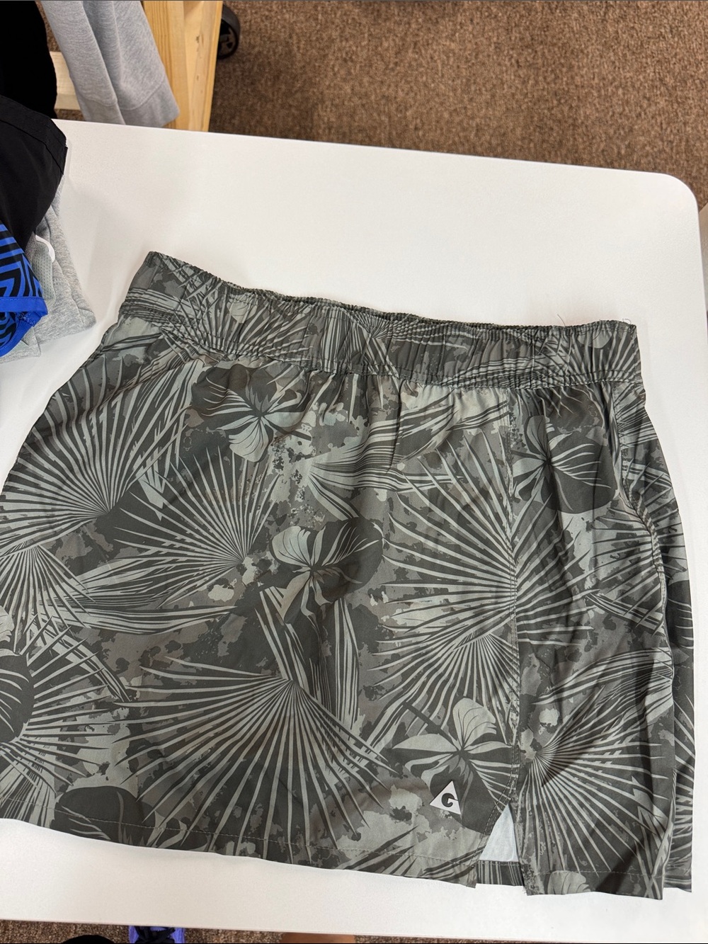 Gerry Weber Olive-Tone Tropical Print Mini Skirt